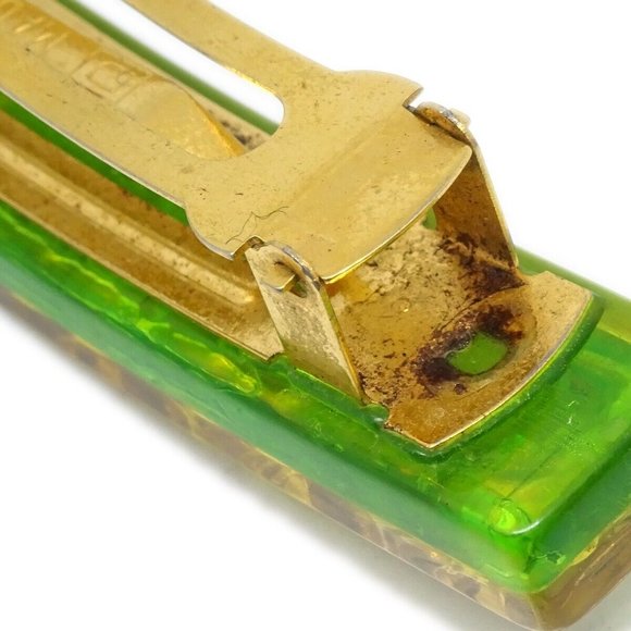 Auth nel Hair Clip Hairpin Barrette Yellow Gold - Picture 3 of 4